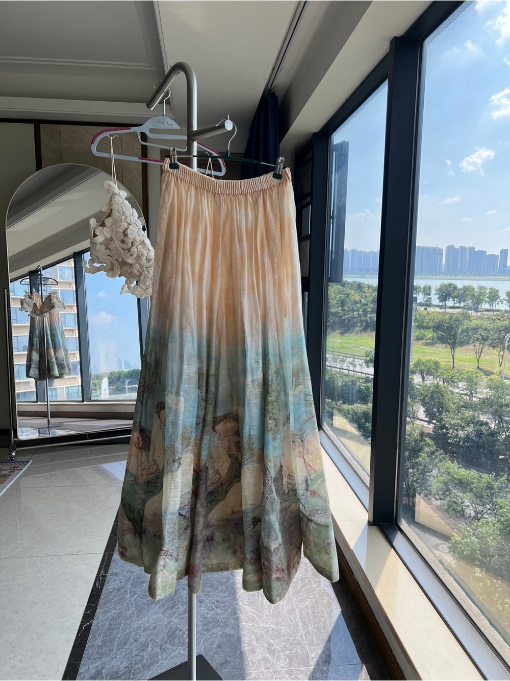Zimmermann Luminosity Hand-Drawn Print Maxi Skirt Size 0 - Sample